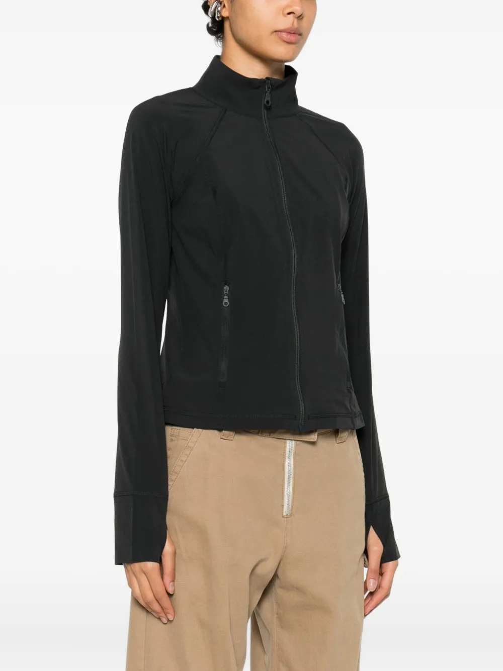 Girlfriend Collective Zip-up Jacket In Black