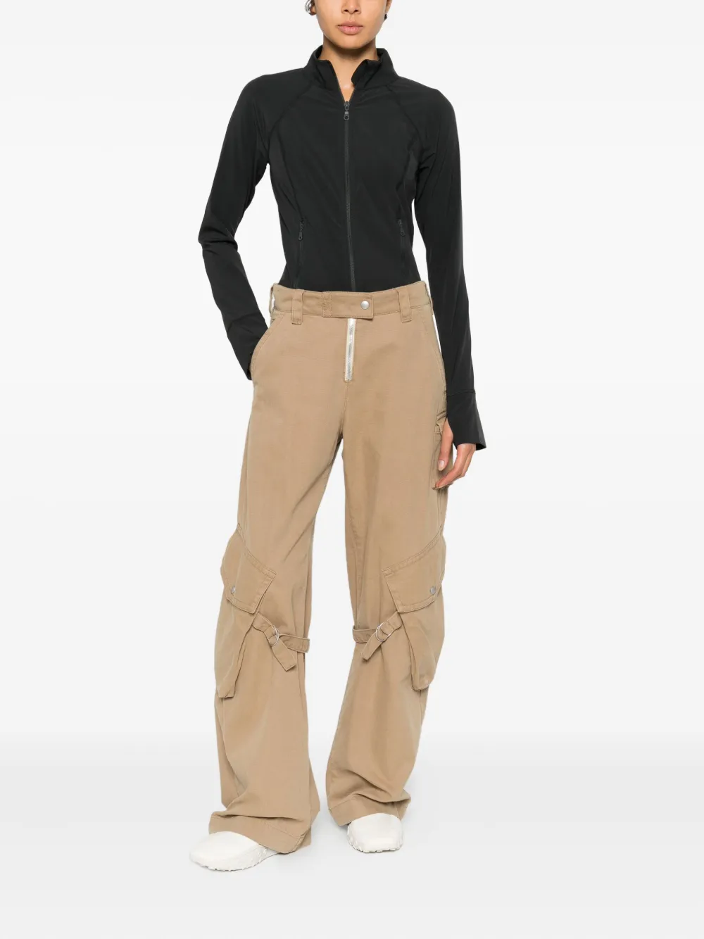 Girlfriend Collective zip-up jacket - Zwart