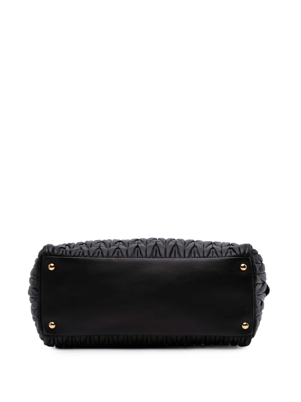 Pre-owned Miu Miu 2010-2024 Matelasse Nappa Zip Satchel