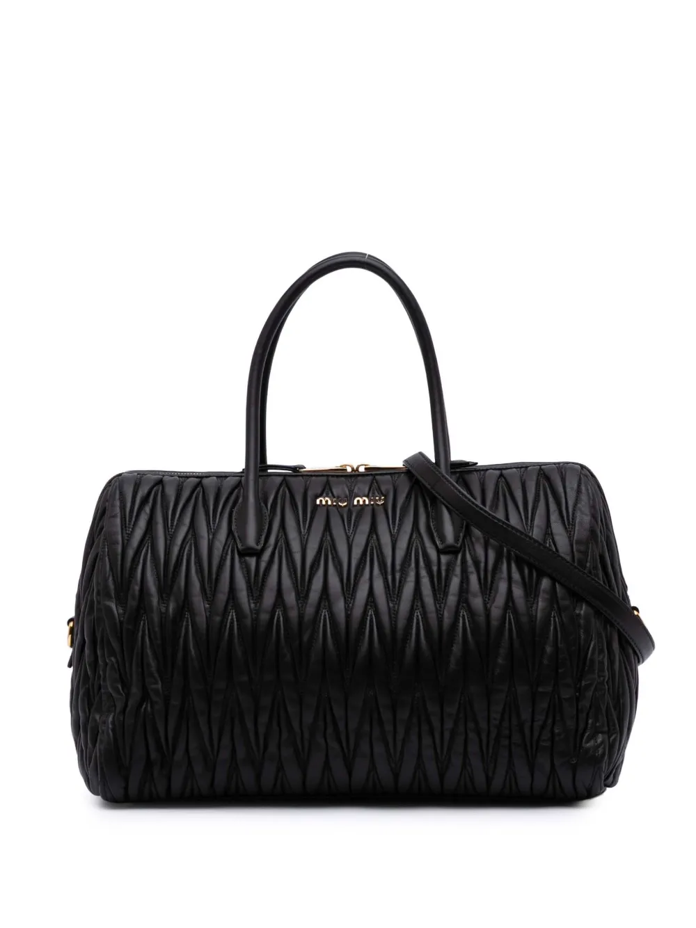 Miu Miu Pre-Owned 2010-2024 Matelasse Nappa Zip satchel | Schwarz | Image 1