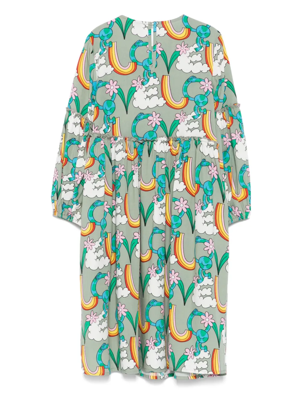 Stella McCartney Kids graphic-print dress Groen