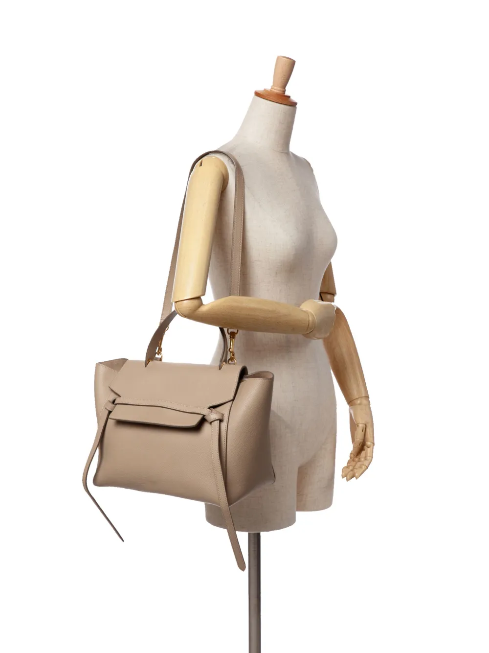 Pre-owned Celine 2018 Mini Leather Belt Bag Satchel In Brown