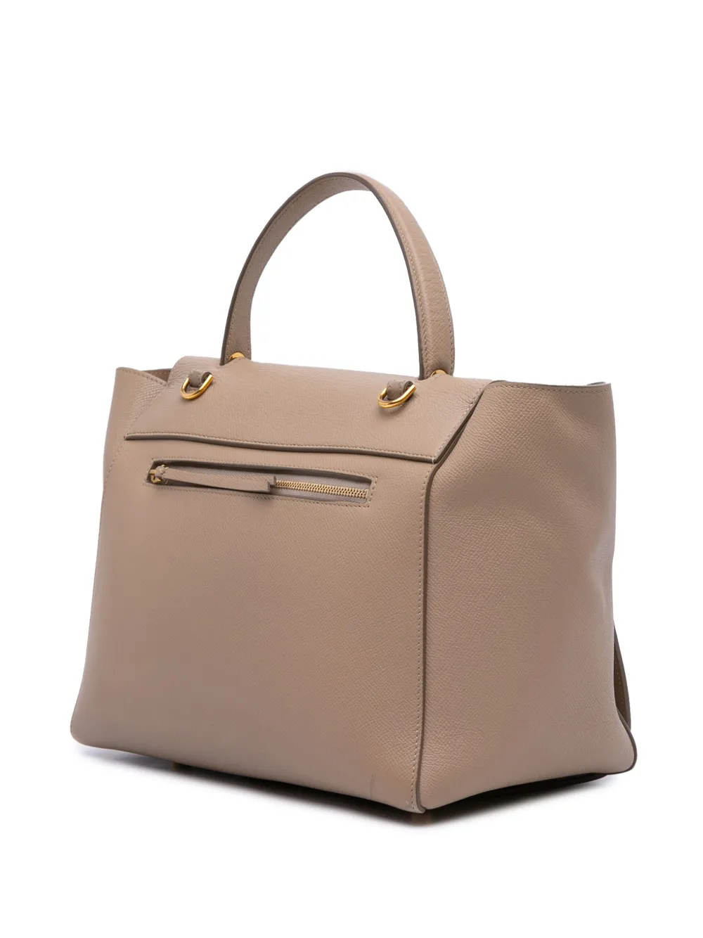 Pre-owned Celine 2018 Mini Leather Belt Bag Satchel In Brown