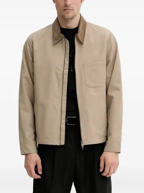 SAMSOE SAMSOE corduroy-collar zip-front jacket