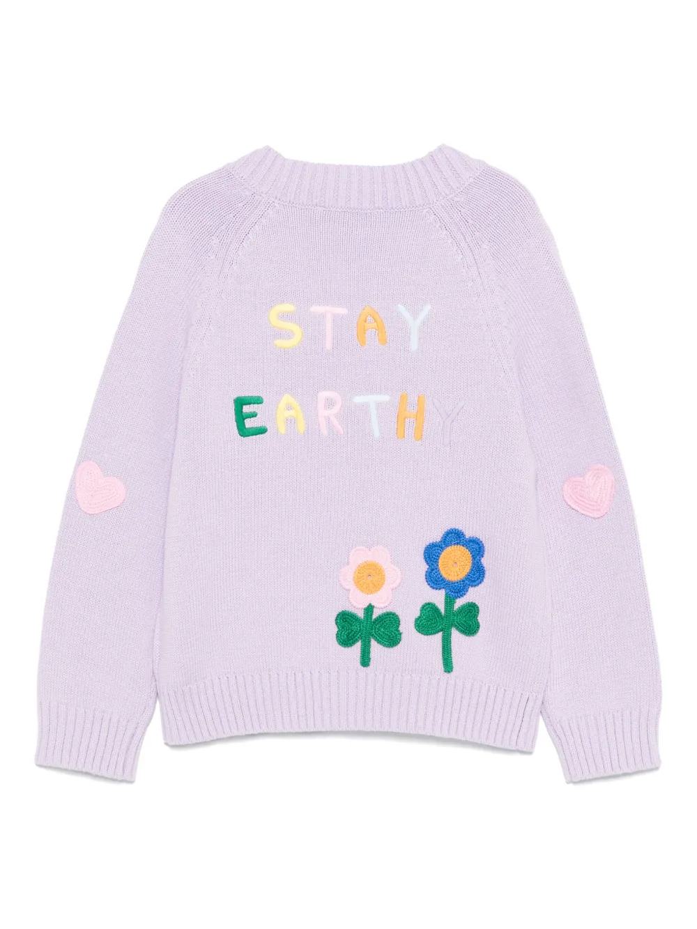 Stella McCartney Kids embroidered-motif cardigan Paars