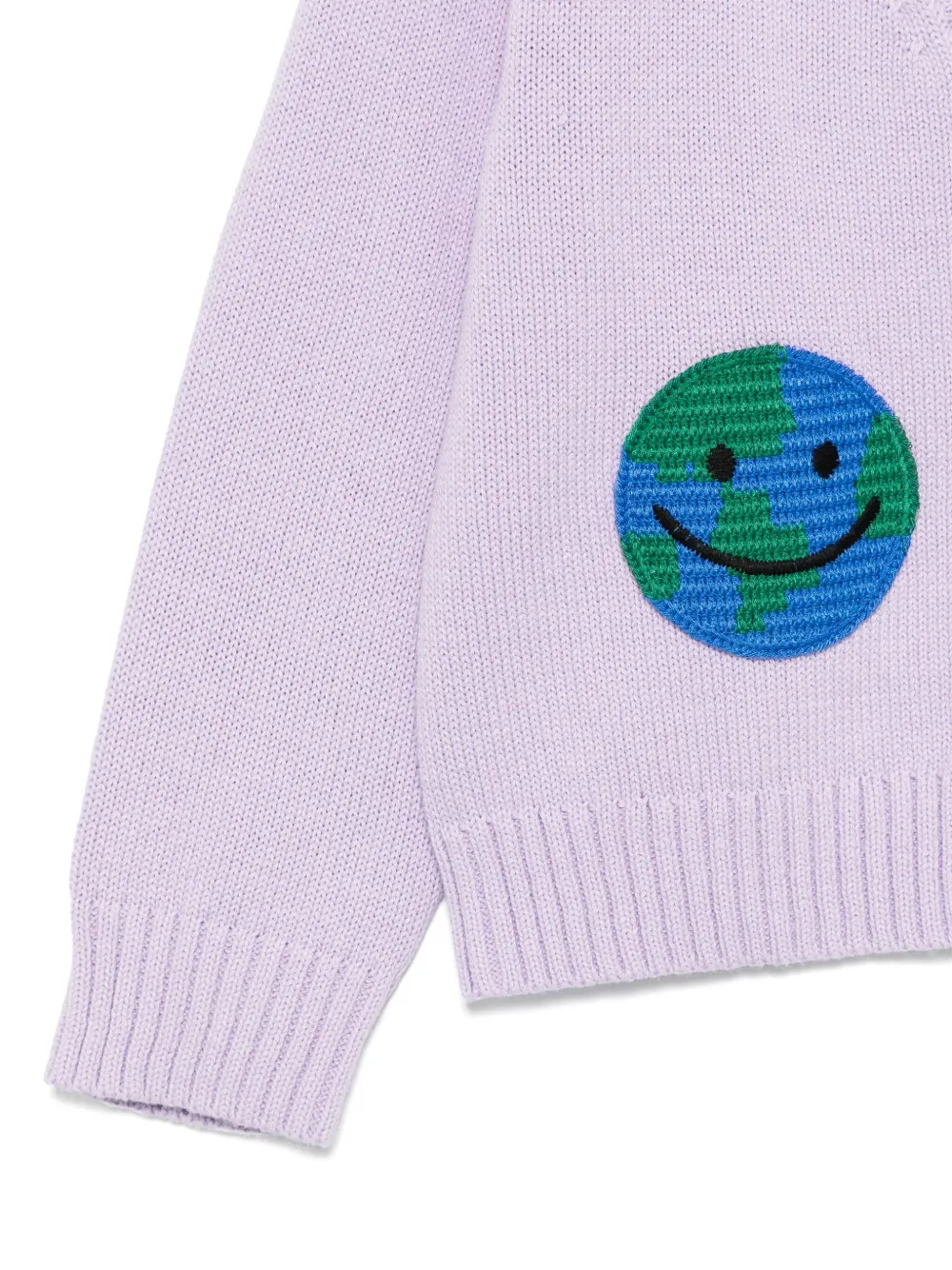 Stella McCartney Kids embroidered-motif cardigan Paars