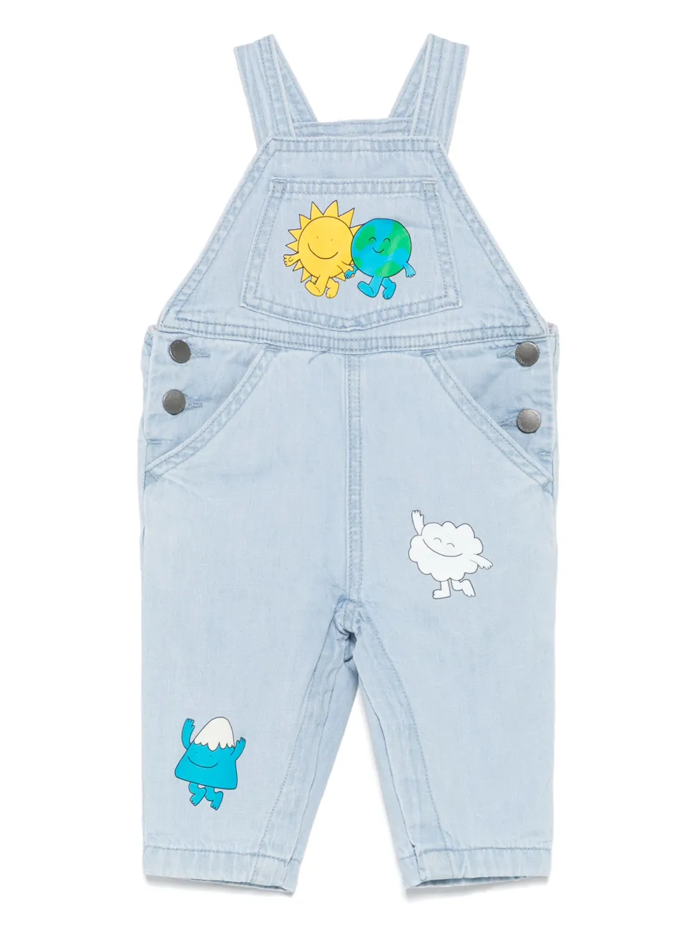 Stella McCartney Kids motif-print dungarees | Blue | Image 1