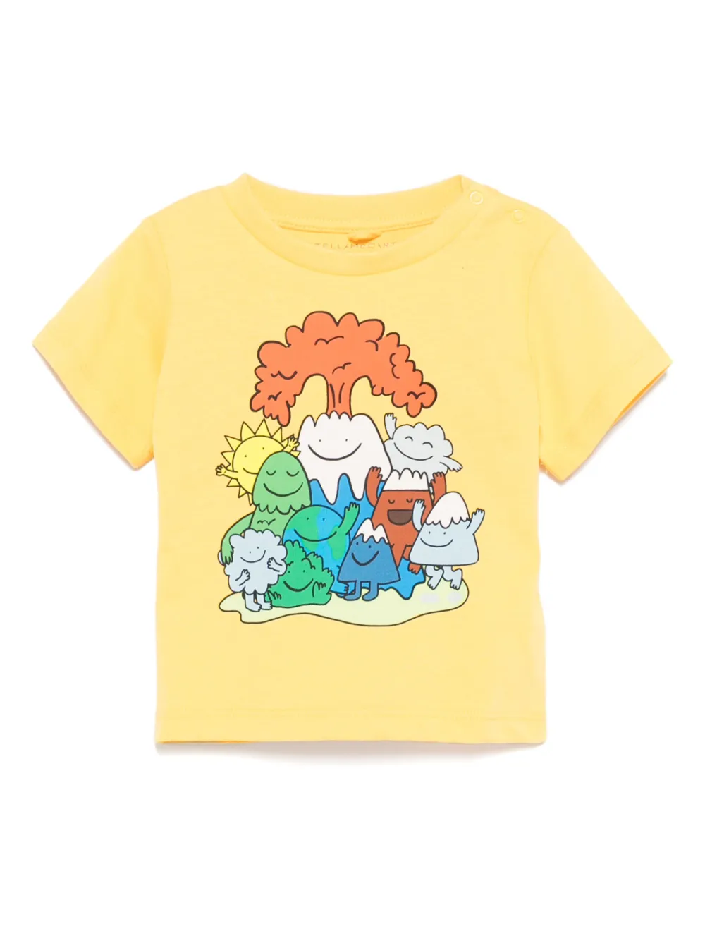 Stella McCartney Kids Earth Friends T-shirts Geel