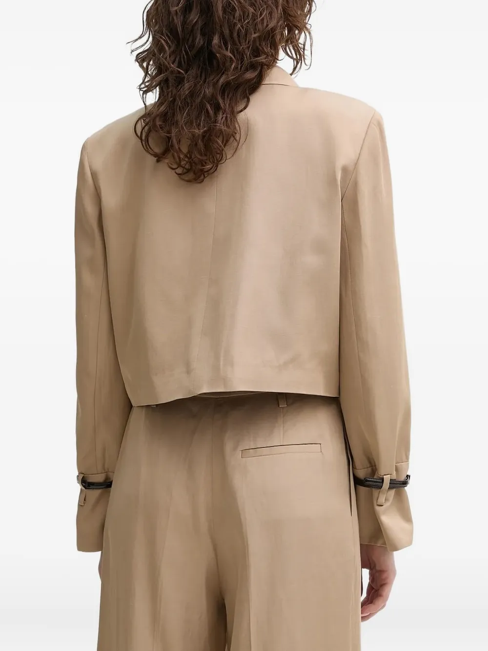 Isabelle Blanche Cropped Jacket In Brown