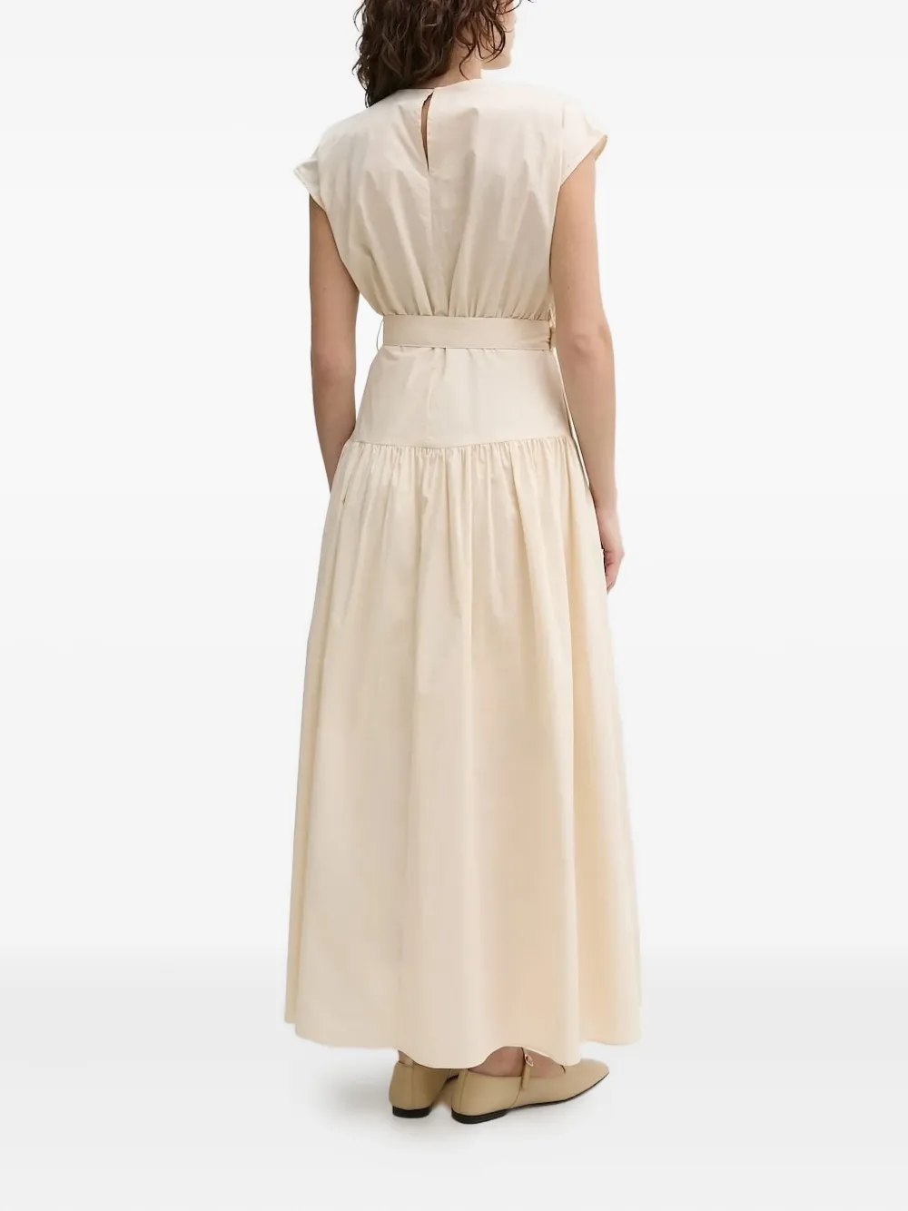 Isabelle Blanche belted maxi dress Beige