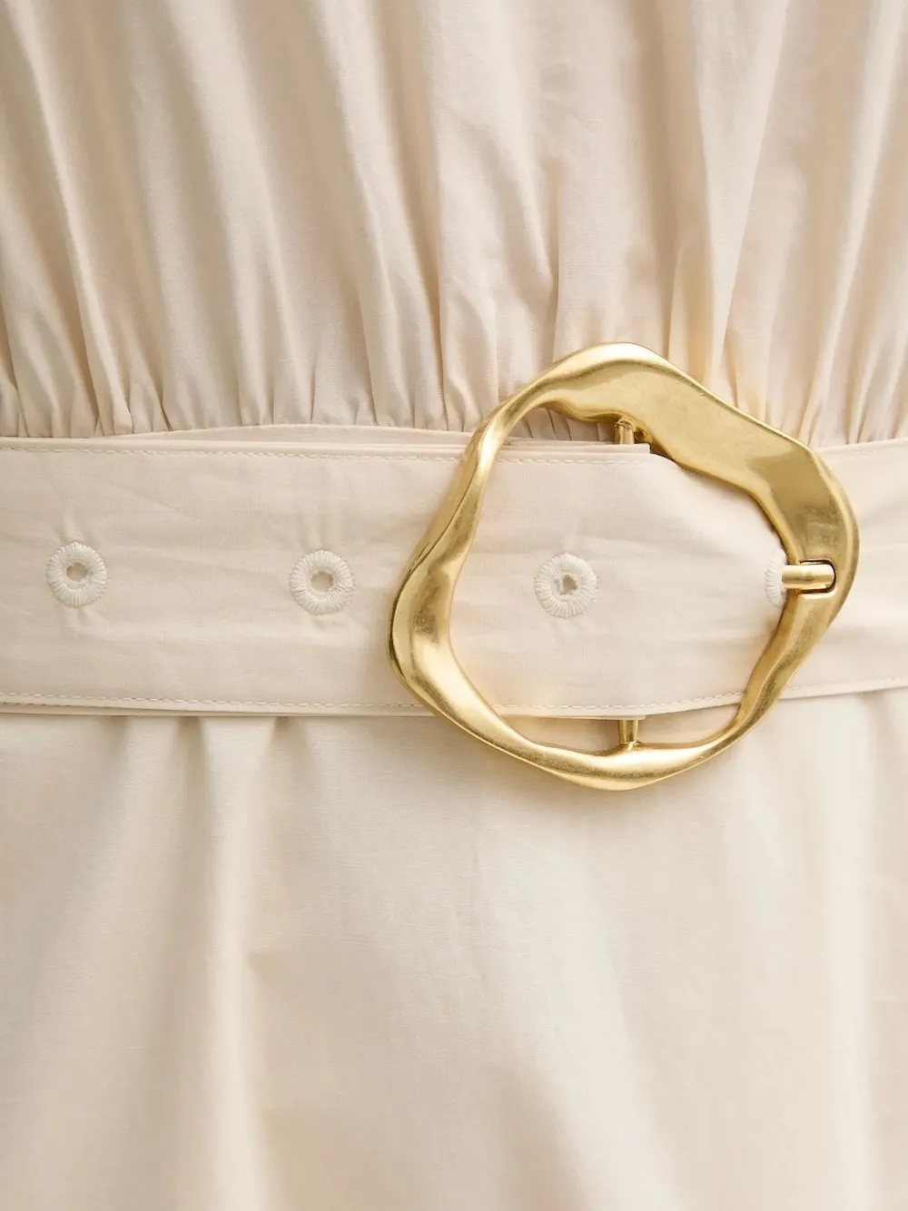 Isabelle Blanche belted maxi dress Beige