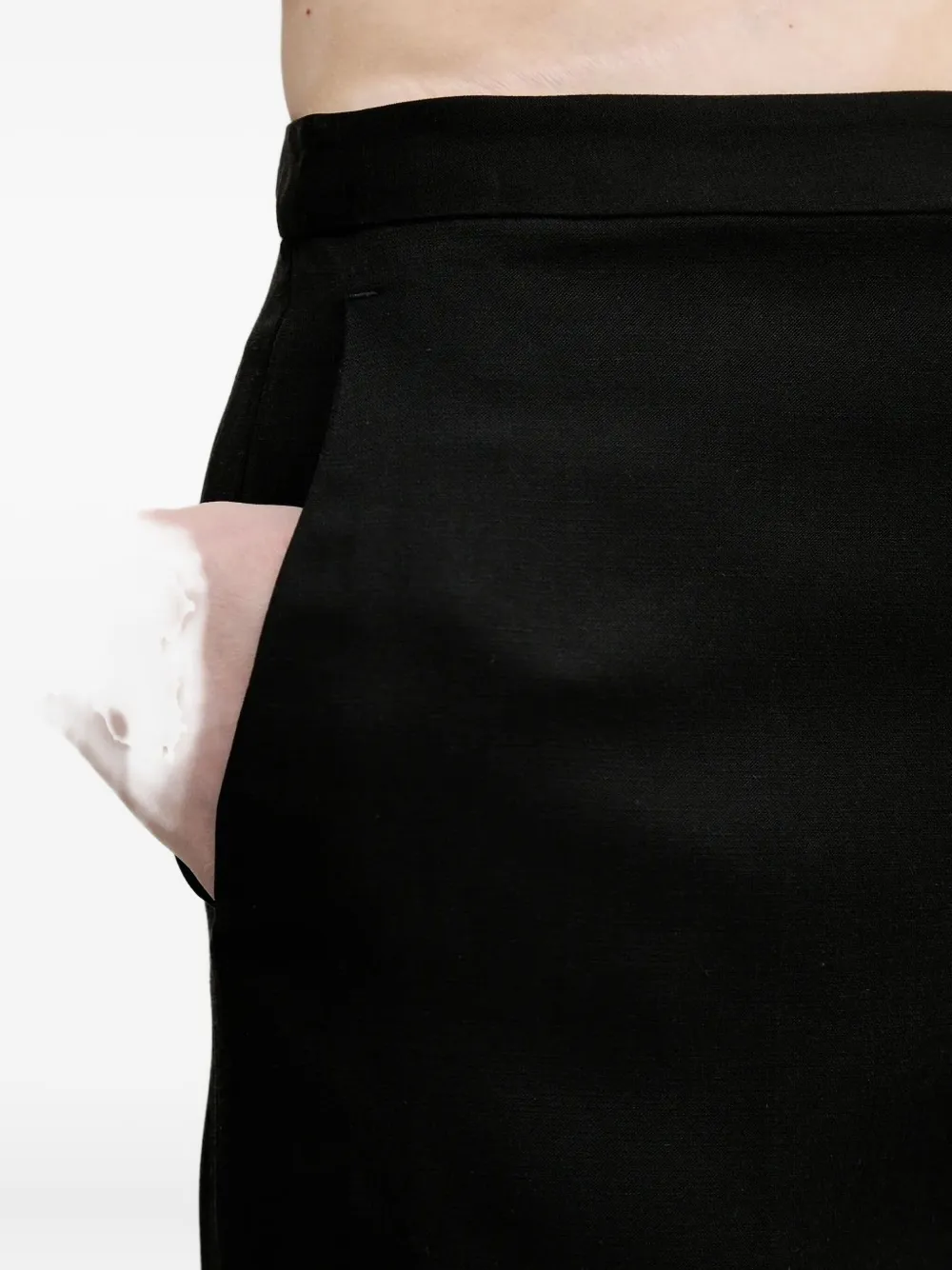 Isabelle Blanche High Waist Trousers In Black