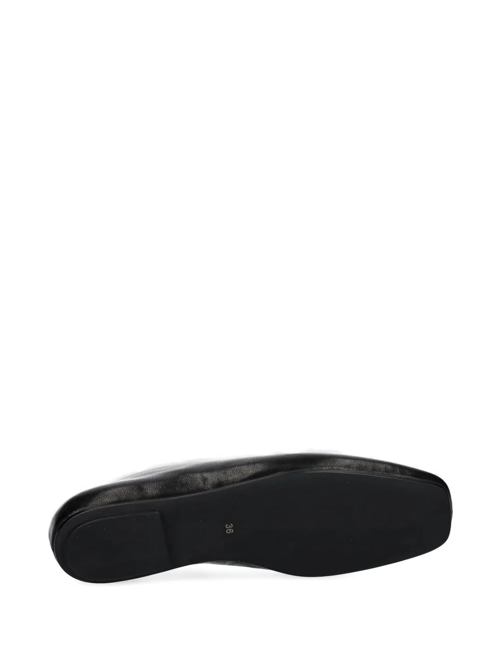 Jeffrey Campbell Square-toe Leather Flats In Black