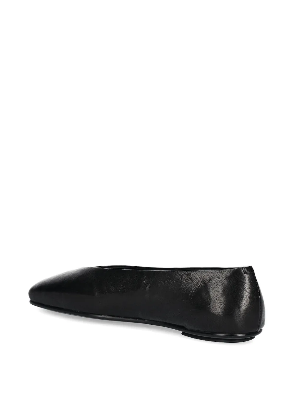 Jeffrey Campbell Square-toe Leather Flats In Black