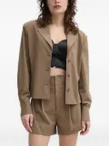 Isabelle Blanche button-cuff blazer - Neutrals