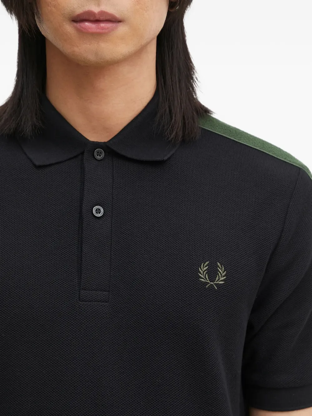 Fred Perry Poloshirt met geborduurd logo Zwart
