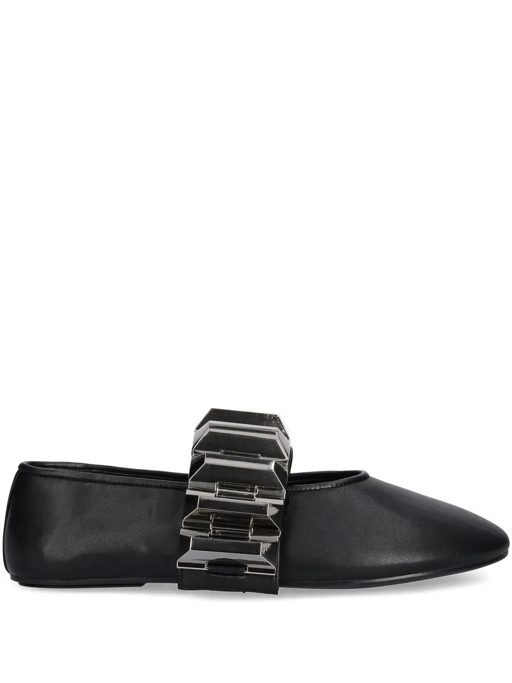 Jeffrey Campbell Round-toe Ballet Flats In Black