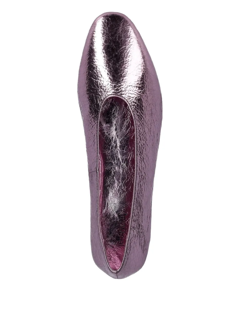 Jeffrey Campbell Metallic-effect Leather Ballet Flats In Purple