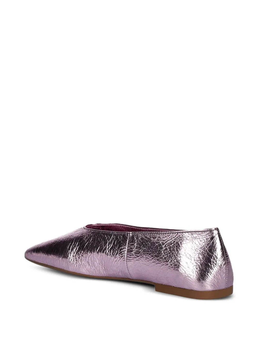 Jeffrey Campbell Leren ballerina's met metallic-effect Paars