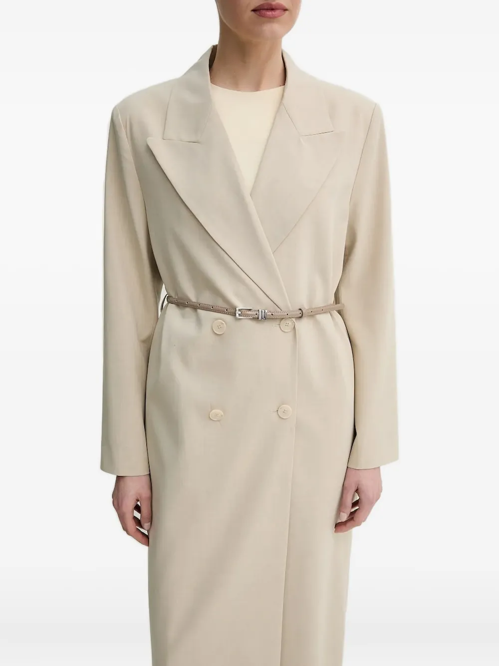 Isabelle Blanche belted double-breasted coat | Neutrals | Image 1