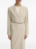 Isabelle Blanche belted double-breasted coat - Neutrals