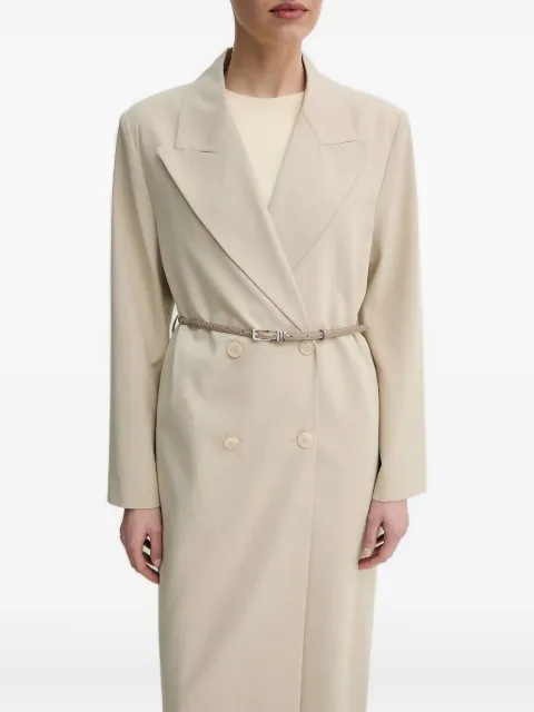 Isabelle Blanche belted double-breasted coat