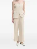 Isabelle Blanche pleated wide-leg trousers - Neutrals