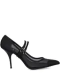 Jeffrey Campbell mesh-panel pointed-toe pumps - Black