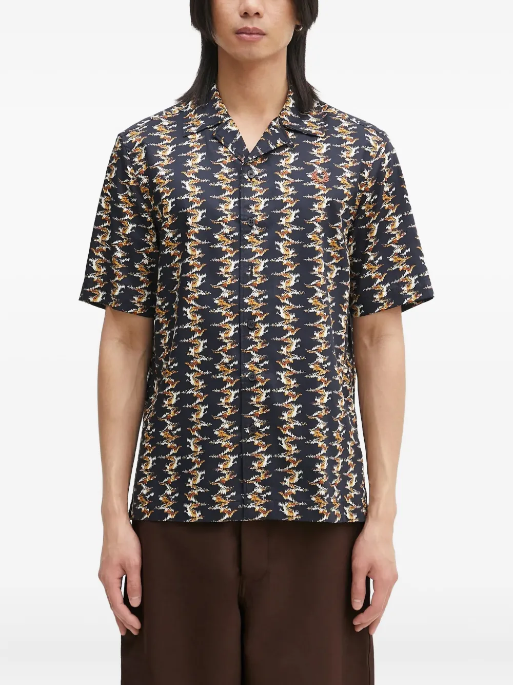 Fred Perry camp-collar patterned shirt | Image 2