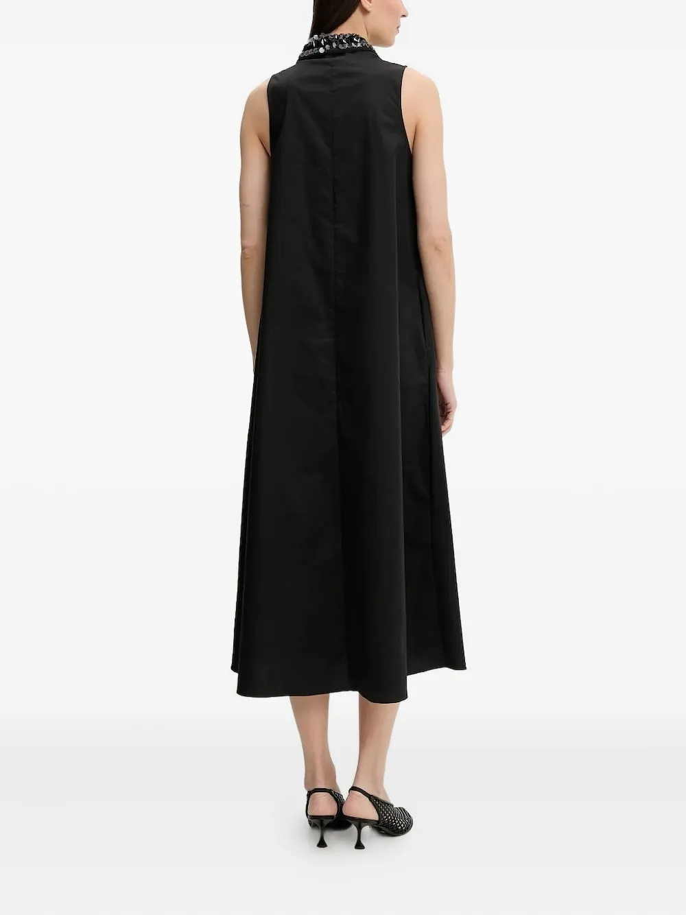 Isabelle Blanche Midi-jurk met pailletten - Zwart