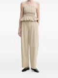 Isabelle Blanche pleated straight trousers - Neutrals