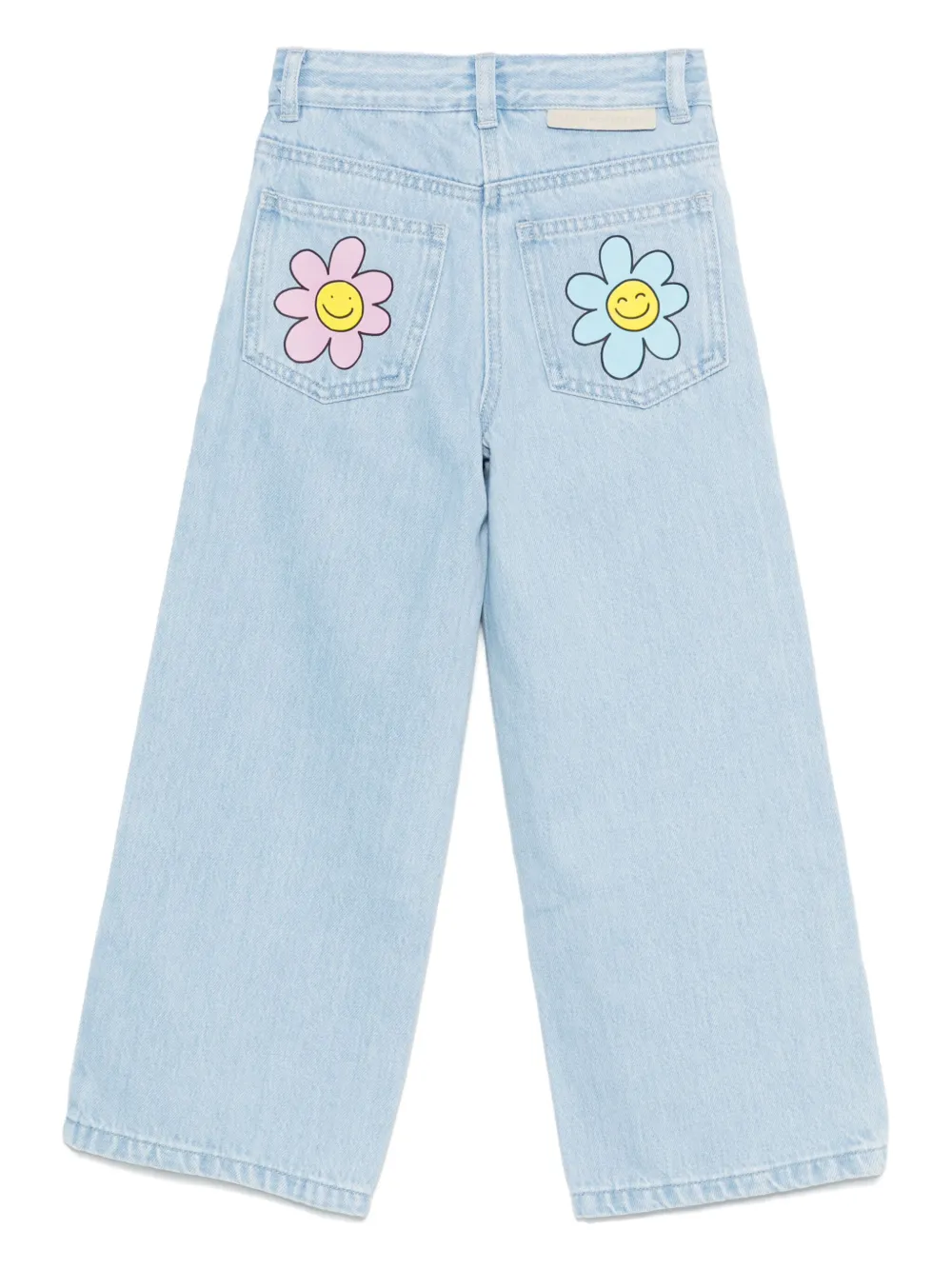 Stella McCartney Kids floral-print jeans Blauw