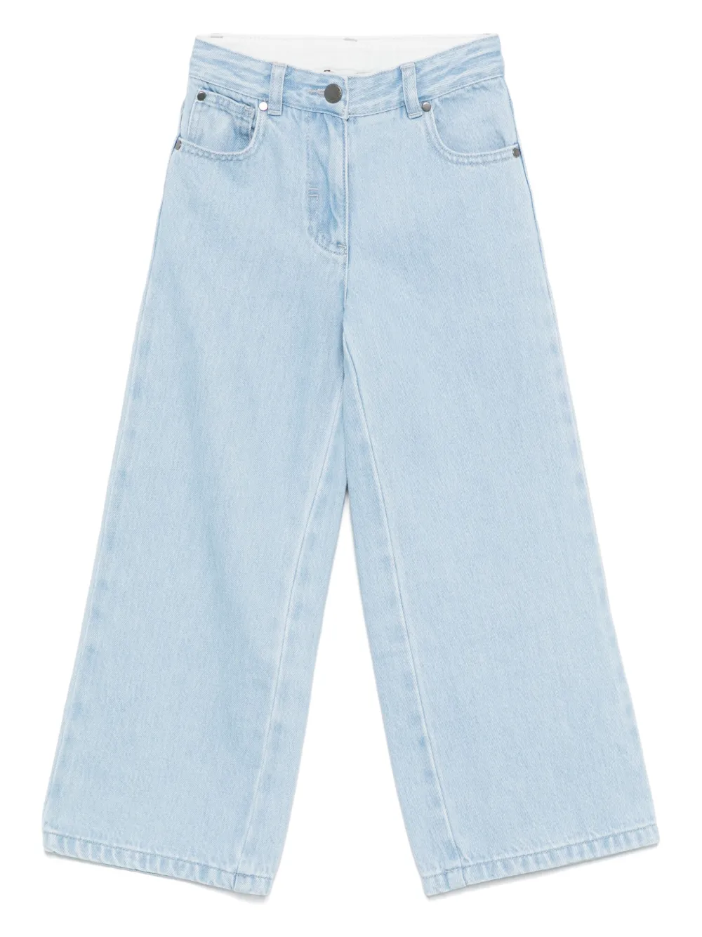 Stella McCartney Kids floral-print jeans Blauw