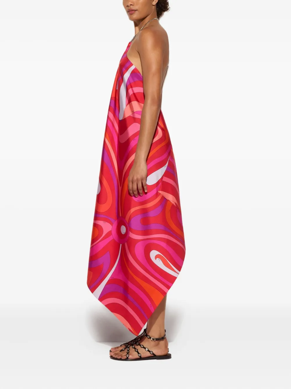 PUCCI Jurk met halternek en print Rood