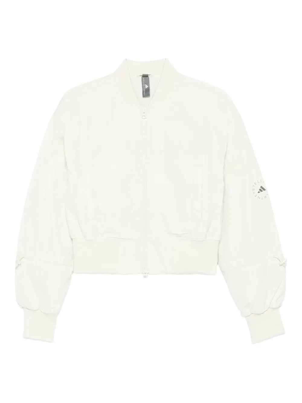 Adidas By Stella Mccartney Zip Detail Bomber Jacket In Neutral