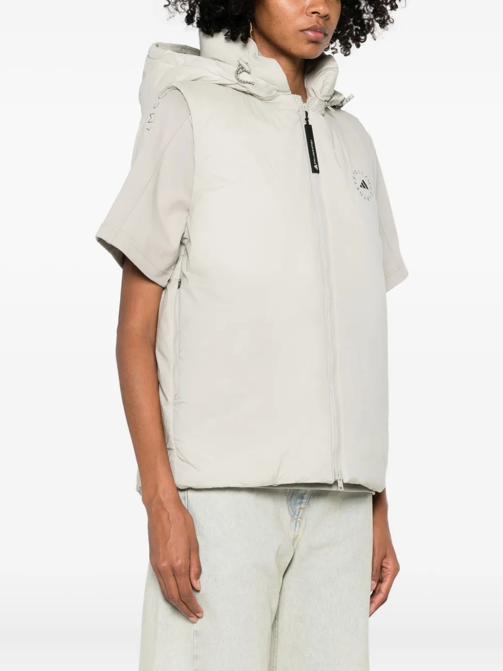 adidas by Stella McCartney Bodywarmer met capuchon Beige