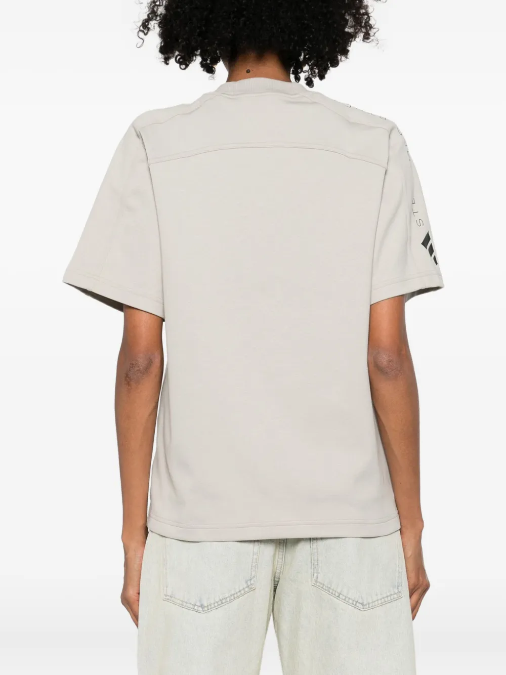 adidas by Stella McCartney T-shirt met logoprint Grijs
