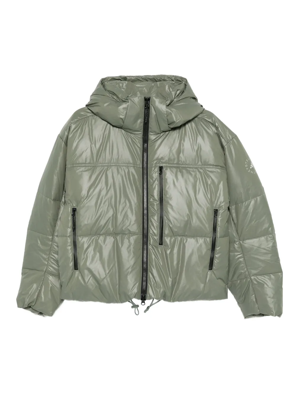 adidas by Stella McCartney hooded puffer jacket | Green | Image 1