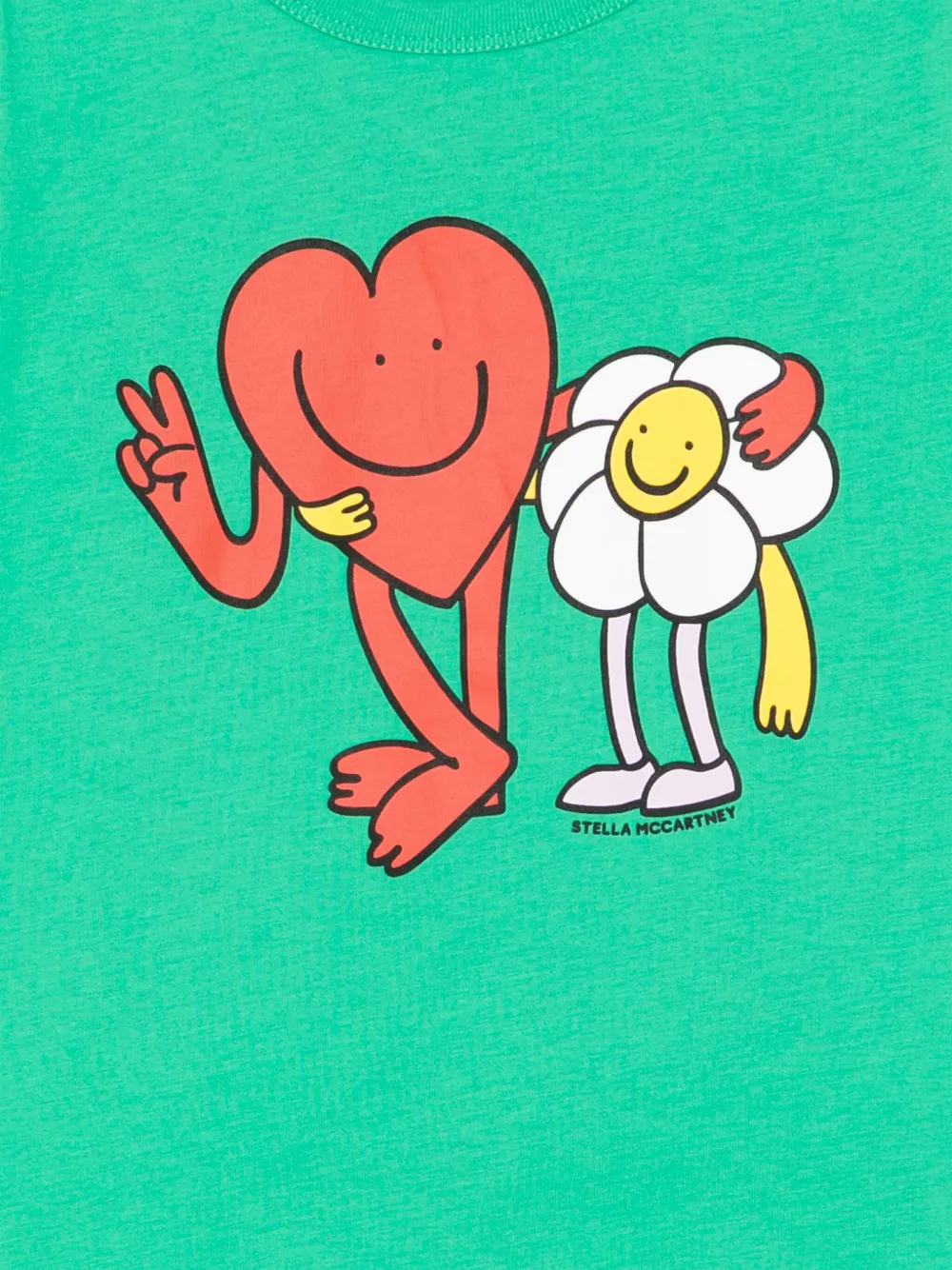 Stella McCartney Kids T-shirt met grafische print Groen