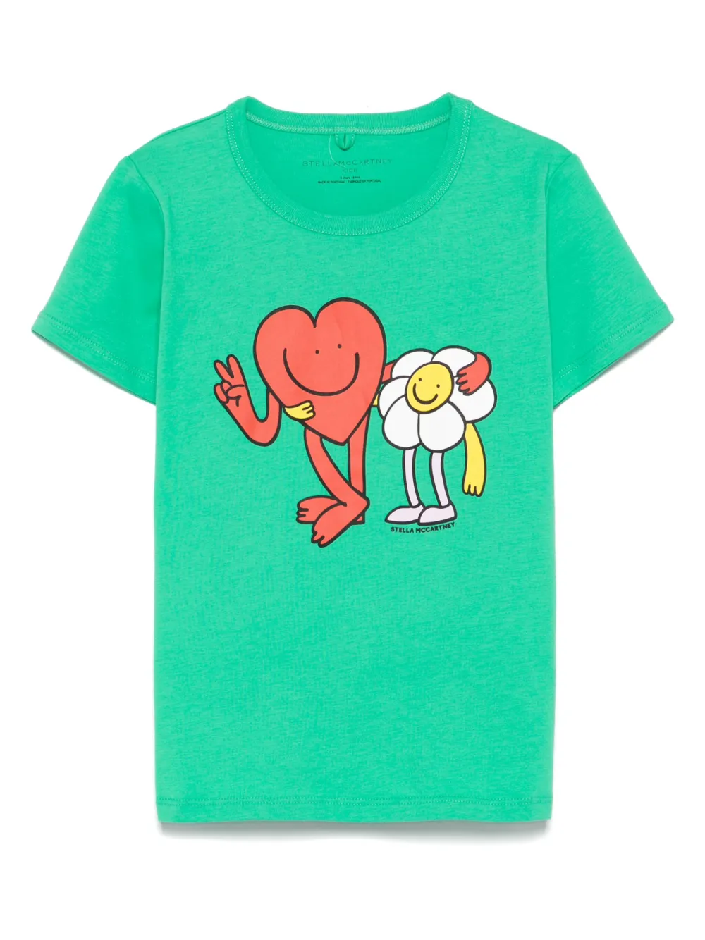 Stella McCartney Kids graphic-print T-shirt - グリーン Stella McCartney Kids graphic-print T-shirt - グリーン