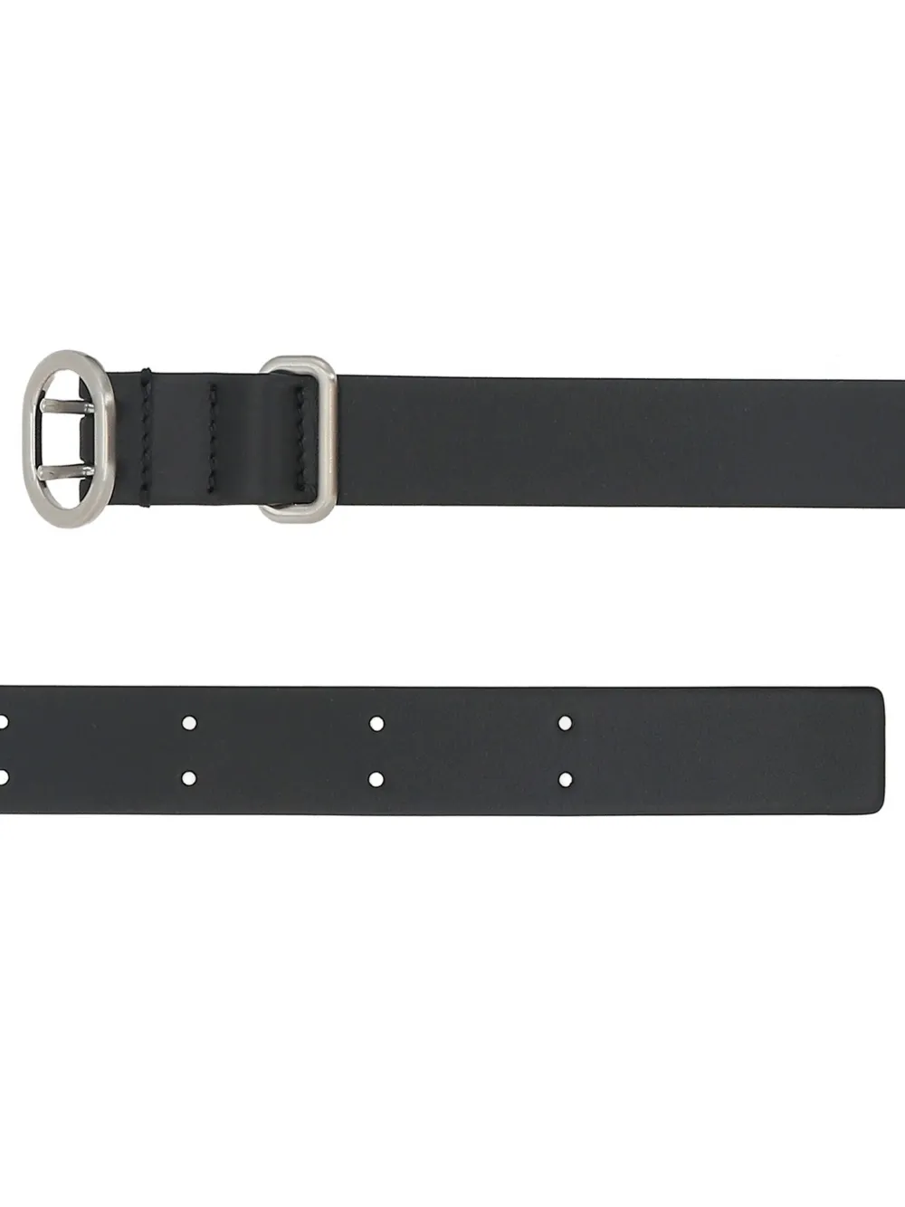 Jil Sander Riem met ovalen gesp Zwart