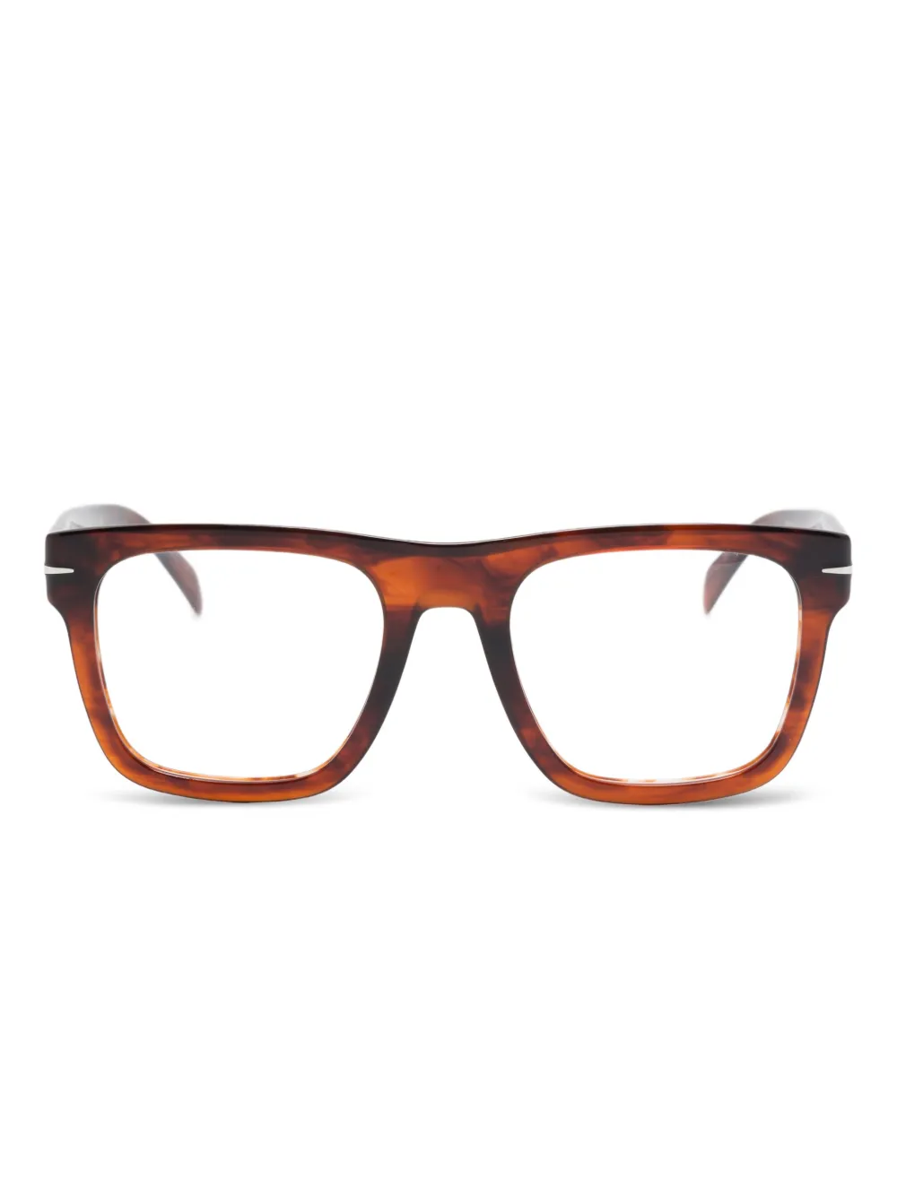 Eyewear by David Beckham スクエア眼鏡フレーム - ブラウン Eyewear by David Beckham スクエア眼鏡フレーム - ブラウン