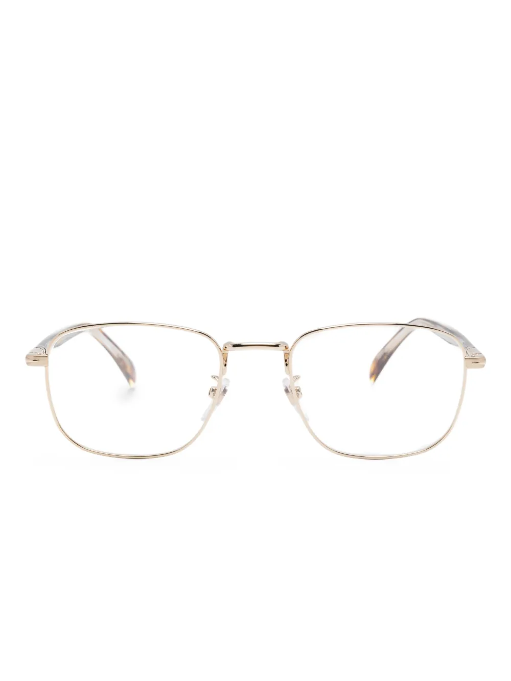 Eyewear by David Beckham スクエア眼鏡フレーム - 06J GOLD HAVANA Eyewear by David Beckham スクエア眼鏡フレーム - 06J GOLD HAVANA