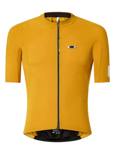 Oakley Gridskin Pinstripe SS textured zip jersey