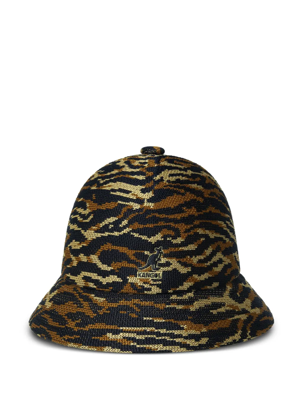 Kangol タイガーパターン バケットハット - ブラック Kangol タイガーパターン バケットハット - ブラック