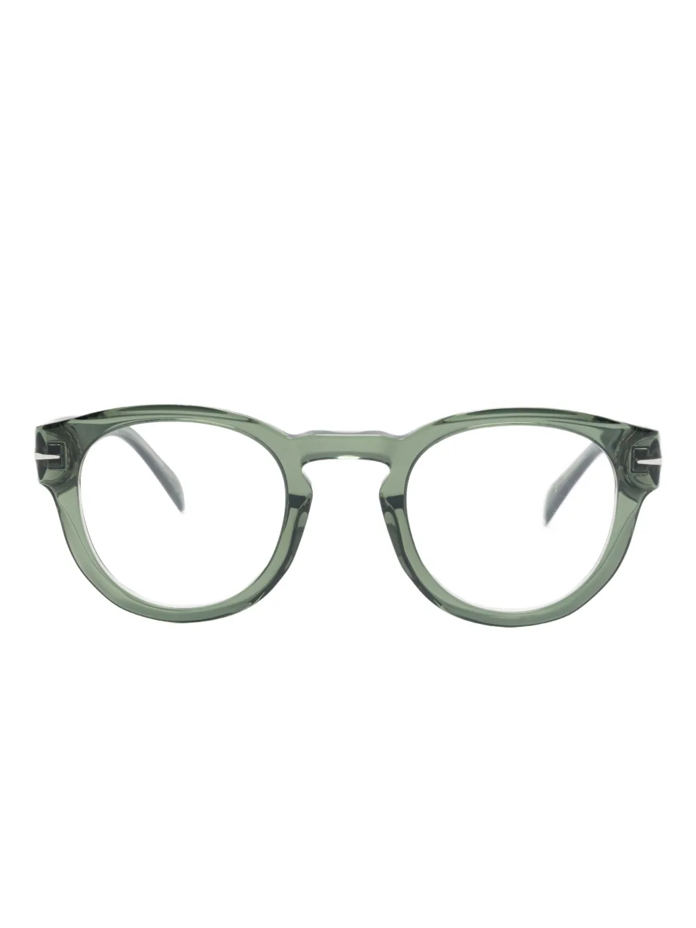 Eyewear by David Beckham ラウンド眼鏡フレーム - グリーン Eyewear by David Beckham ラウンド眼鏡フレーム - グリーン