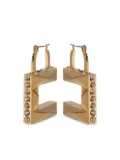 Elisabetta Franchi crystal-embellished geometric earrings - Gold