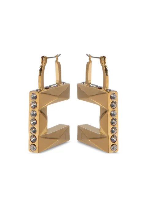 Elisabetta Franchi crystal-embellished geometric earrings