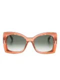 Cazal geometric-frame sunglasses - Brown