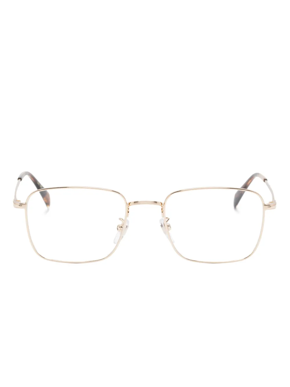 Eyewear by David Beckham スクエア眼鏡フレーム - ゴールドトーン Eyewear by David Beckham スクエア眼鏡フレーム - ゴールドトーン